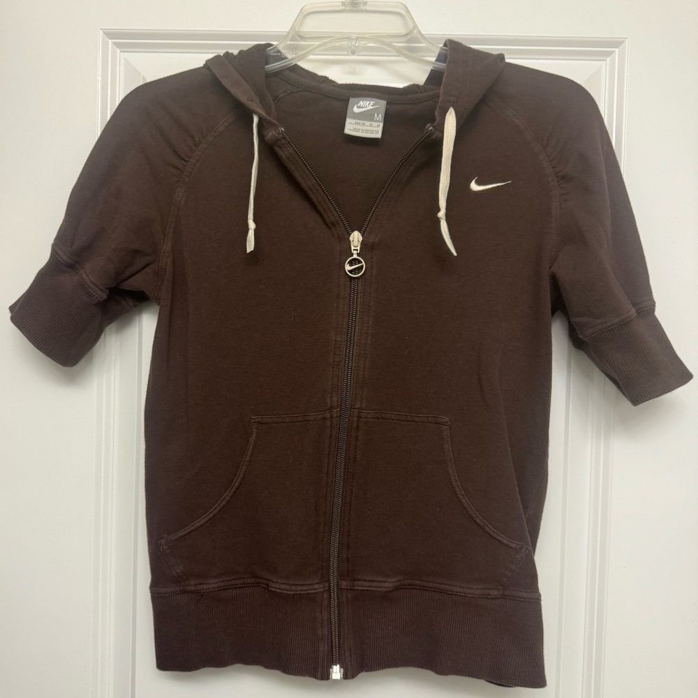 Nike brown short sleeve jacket